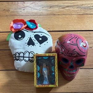 Colorful Day of the Dead Skull Decor Set